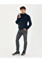 Navy Blue Melange Slim Fit Half Turtleneck Sweater 50281846-Vr120 - 4