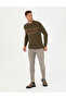 Dark Khaki Slim Fit Crew Neck Sweater Sweater 50278095-Vr111 - 5