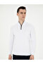 Ecru Slim Fit Zippered Stand Collar Knitwear Sweater 50279383-Vr019 - 3