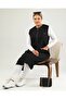 Women's Large Size Long Vest with Leather Pockets - 5