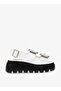 Women's Buckle Accent Flatform Sandals - 6