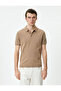 Polo Collar Knitwear T-Shirt Short Sleeve Buttoned - 3