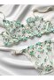 Romantic Aqua Bloom Lace Bralet Set with White & Blue Flowers - 4