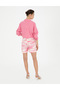 Pink Linen Relaxed Fit Bermuda Shorts 50282331-Vr041 - 4