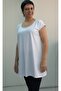 Whole Coming Low Sleeve Combed Cotton Viscose T-Shirt with White Size - 6