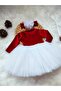 Girl's Velvet Tutu Dress Bandana Set - 4