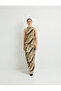 Long Dress Halter Neck Patterned Slim Fit - 2