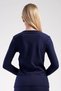 Women's Long Sleeve Crew Neck Thermal T-Shirt 409008   Navy Blue - 3