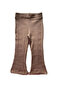 Girl's 2-Piece High Waist Flared Leg Trousers Beige Gray - 2