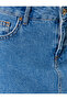 Long Denim Skirt with Front Slit Detail High Waist Pocket Comfortable Fit - 6