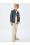 Gray Boy's Ribbed Coat - 2