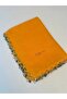 Handmade Crystal Drop Stone Beaded Writing, Cheesecloth Yemeni, Scarf, 4 Edge-Embroidered - 3
