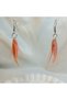 Coral Sequin Dangle Elegant and Fashionable Design Earrings with Handmade Pearl Detail