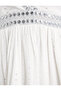 Mini Viscose Dress with V-Neck and Short Sleeves, Stone Detail - 6