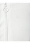 Zippered Polo Collar T-Shirt Long Sleeve Ribbed Slim Fit Cotton - 6