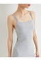 Mini Pencil Dress Double Straps Ribbed Viscose Fabric Blended - 5