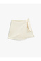Shorts Skirt Waist Double Breasted Side Tied