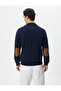 Half-Zip Sweater Slim Fit Long Sleeve with Elbow Detail - 4