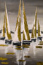 Hari̇kabi̇rev | Black-Gold Color Abstract Sailing Set 01 | Framed Glass Table 3 Pieces Vertical - 2