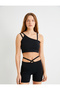 Sports Bra Without Cap Asymmetrical Strap Detailed Slim Fit - 3