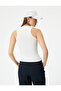 Corded Basic Top Round Neck Viscous Fabric Slim Fit - 4