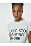 Crew Neck Bat Sleeve Slogan Printed Sports T-Shirt - 2