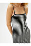 Mini Pencil Dress Slim Fit Thin Strap Ribbed - 5