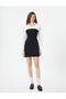 Shirt Detailed Mini Strapless Dress Slim Fit Long Sleeve - 3