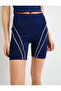 High Waist Striped Slim Fit Sports Short Leggings - 5