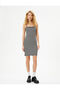 Mini Pencil Dress Slim Fit Thin Strap Ribbed