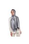 Double Sided Silk Shawl - Silver