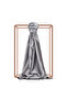 Double Sided Silk Shawl - Silver - 2