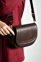 Woman . Model Covered Three Compartment Crossbody Bag (Black Striped Cream Hanger)