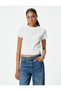 Short Sleeve T-Shirt Textured Crew Neck Slim Fit - 3