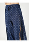 Double Breasted Trousers with Slits on the Sides, Ethnic Patterned and Tied - 5