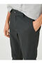 Basic Chino Trousers with Button Pocket Detail - 5