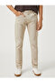 Basic Woven Trousers with Button Detail, 5 Pockets - 3