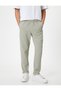 Slim Fit Trousers Chino Waist Detailed Pocket Cotton Blend - 3