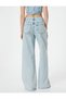 Stoned Wide Leg Jeans with Argyle Pattern Pockets - Bianca Wide Leg Jeans - 4