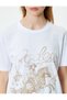 Oversize T-Shirt Printed Crew Neck Short Sleeve Cotton - 5