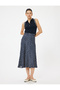 Midi Polka Dot Skirt Flared High Waist