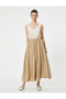 Long Skirt Elastic Waist Modal Blended - 2