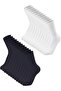 6 Pack Unisex Super Economical Plain Black and White Tennis Socks Crpbkl 09876710 - 2