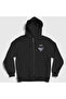 Unisex Black Love Shot Exo Zippered Hooded Sweatshirt 61680tt