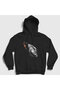 Unisex Black Spray Astronaut Space Hooded Sweatshirt 283947tt