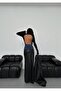 Skirt coat detailed synthetic leather black ETK-34 - 2