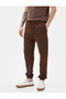 Jogger Sweatpants with Lace Waist, Zipper Detail and Pocket - 3