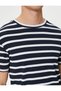 Short Sleeve Crew Neck Slim Fit Striped T-Shirt - 5