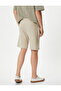 Bermuda Shorts with Lace-Up Waist and Pocket Detail - 4