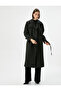 Trench Coat Midi Length Double Breasted Collar Buttoned Pocket Belted